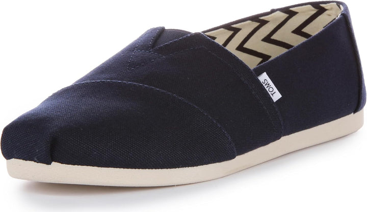 TOMS Herren Alpargata aus Recycelter Baumwolle Flache Slipper 39 EU Navy, 39 EU Navy