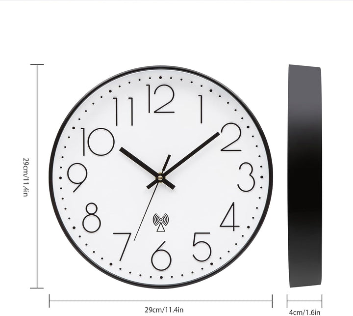 VIVILINEN Funkuhr geräuschlos Wanduhr Ohne Tickgeräusche Modern Funkwanduhr Lautlos Wanduhr Nicht Ti