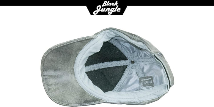 Black Jungle Grafton Lederkappe Biker Kappe Freizeitkappe Baseballkappe Einheitsgrösse Anthrazit, Ei