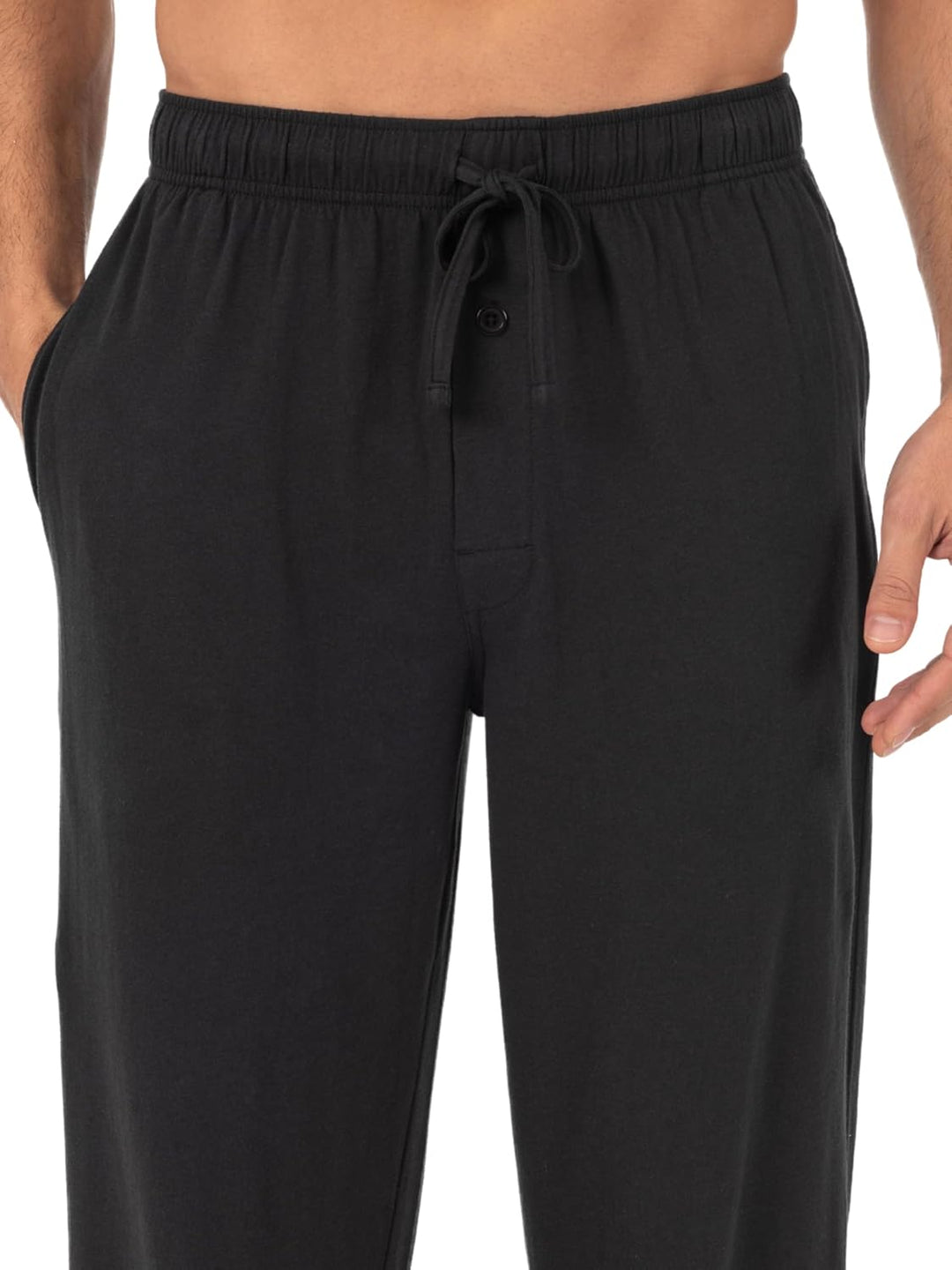 Fruit of the Loom Herren Schlafhose aus Jersey-Strick Pyjamaunterteil S Black/Navy (2-pack), S Black