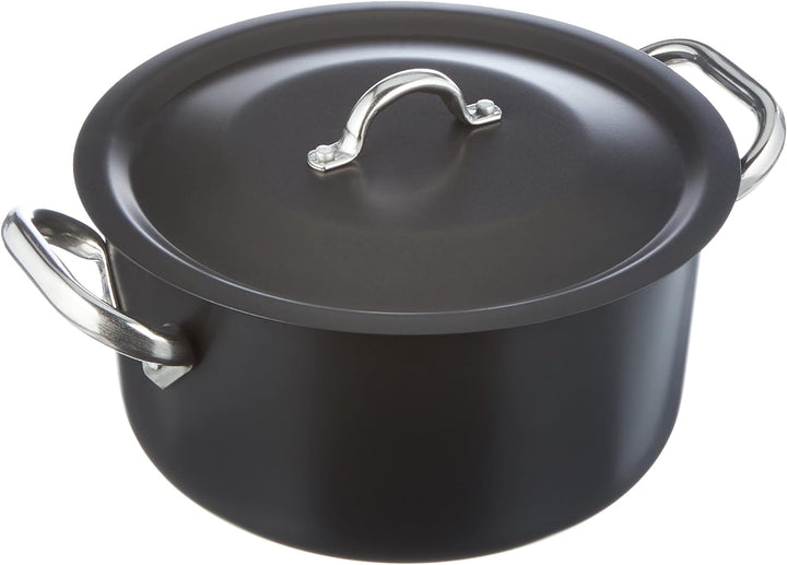 Pentole Agnelli ALSASETALBLACK4 All Black Set für 4 Personen, 3 mm, 5 Stück, 4 Persone