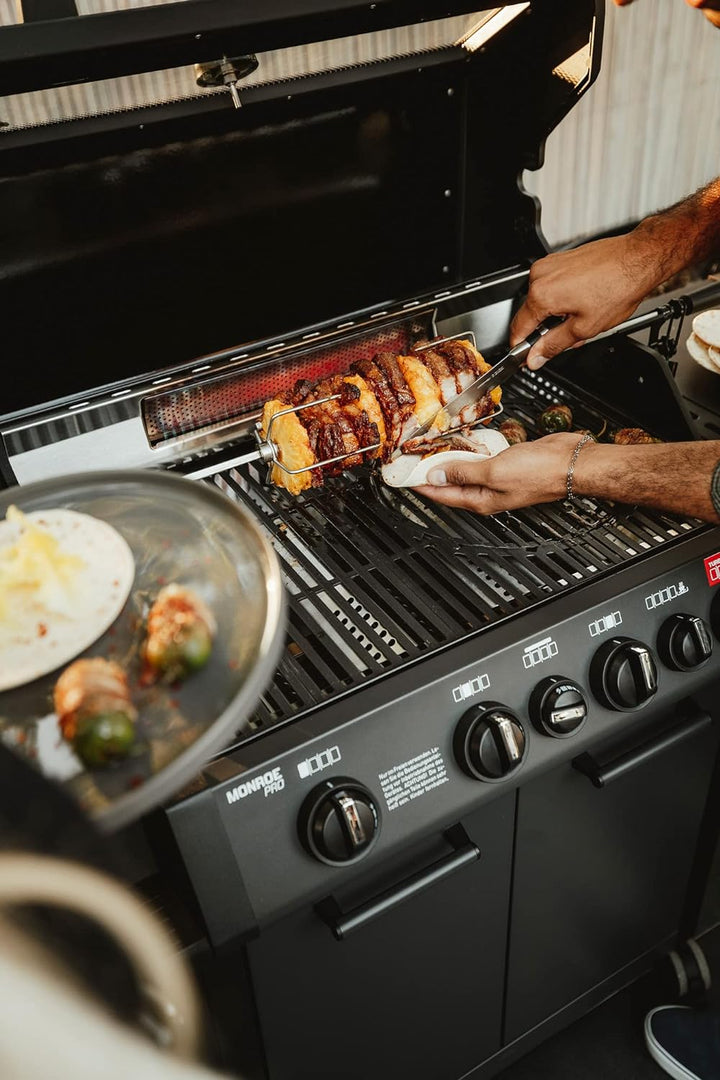 Enders® Grillspiess Pro, aus Edelstahl, werkzeuglose Montage, Belastung bis zu 10kg, laufruhiger Ele