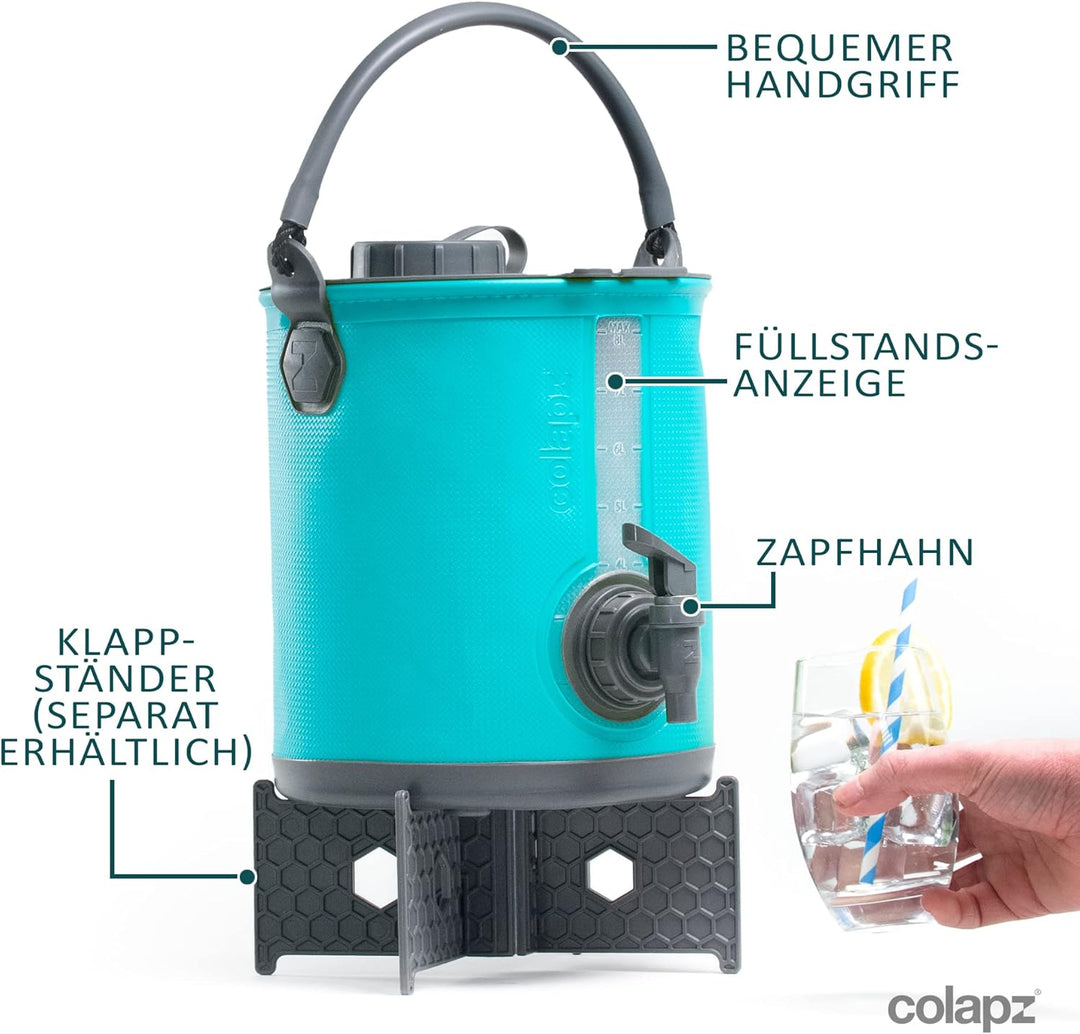 Colapz 2-in-1 Faltbarer Wasserkanister mit Hahn – BPA-freier Trinkwasserbehälter &amp; Falteimer für Cam