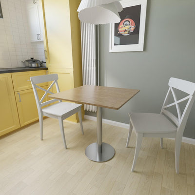 ONPIRA Untergestell Rund Edelstahl Tischgestell Bistrotisch Bodenplatte Ø45cm