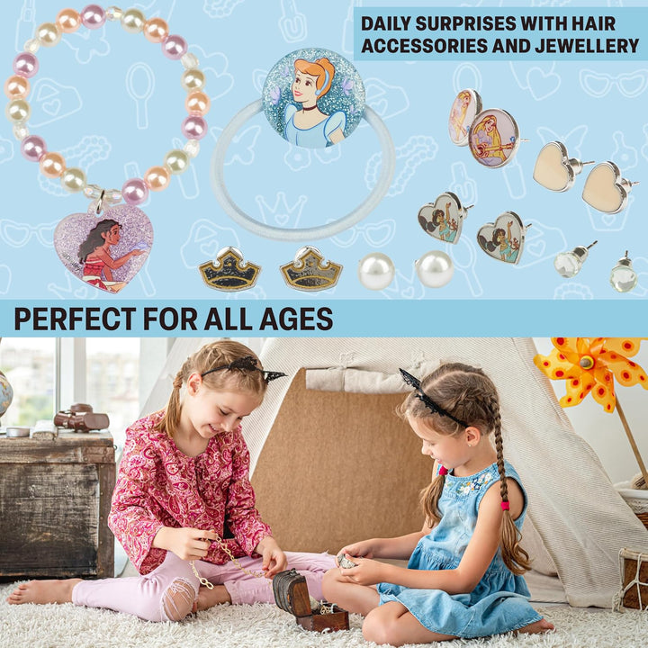 Get Trend Disney Prinzessinnen Adventskalender 2025 Mädchen, Haarschmuck & Schmuck, Weihnachts Count