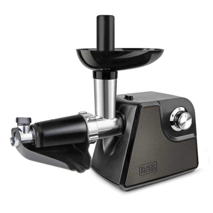 Black+Decker | Fleischwolf | BXMMA1000E | 1000W Leistung | Edelstahl | Aufsatz für Tomatensauce, spe