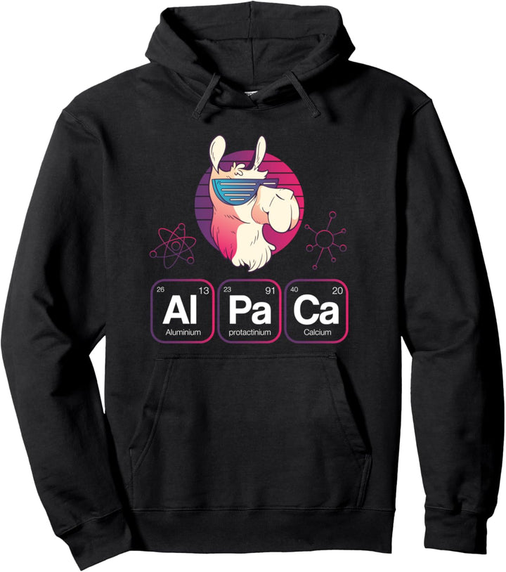 Alpaca Aluminium Protactinium Calcium Elemente Wissenschaft Pullover Hoodie