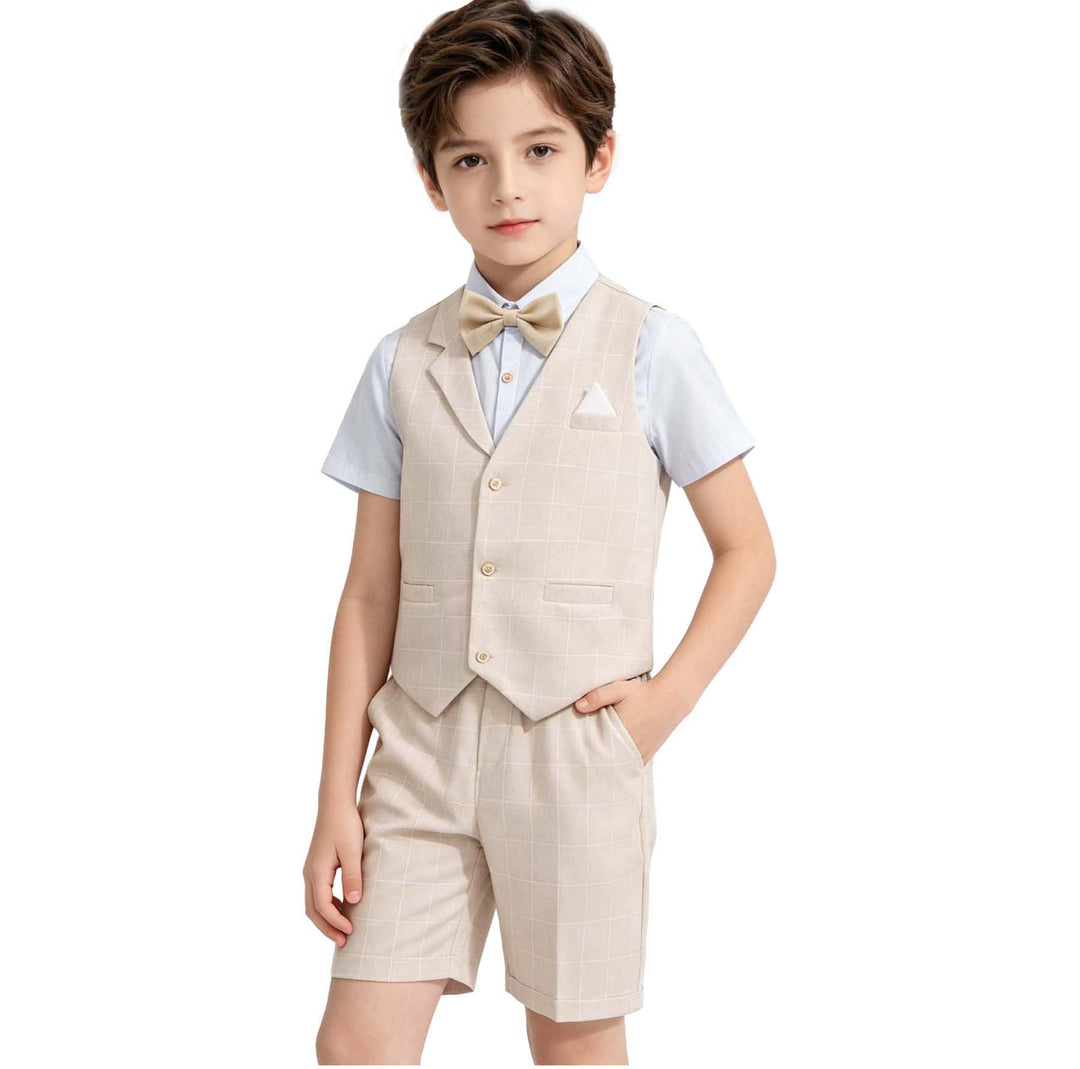 LOLANTA 4 STK Kleinkind Junge Sommerhochzeit Kinderanzug, Festliche Anzüge Westen Set für Kinder, So