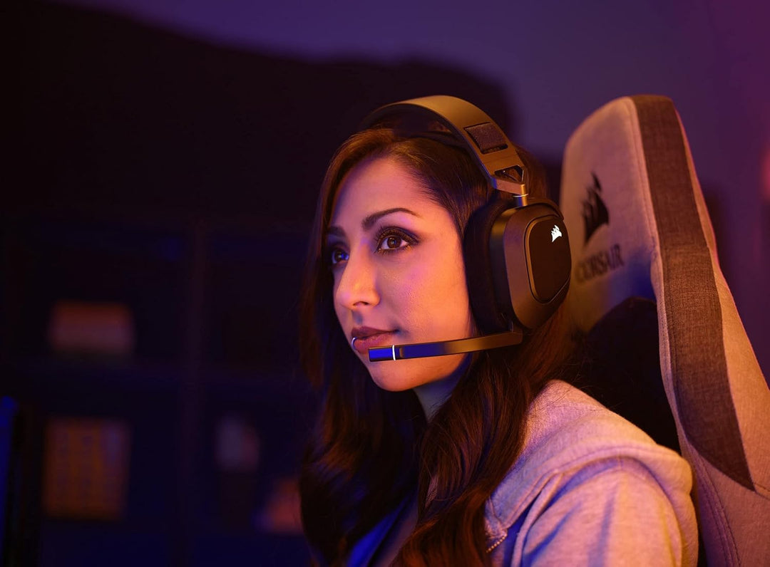 Corsair HS80 RGB WIRELESS Premium-Gaming-Headset mit Dolby Atmos (niedrige Latenz, omnidirektionales