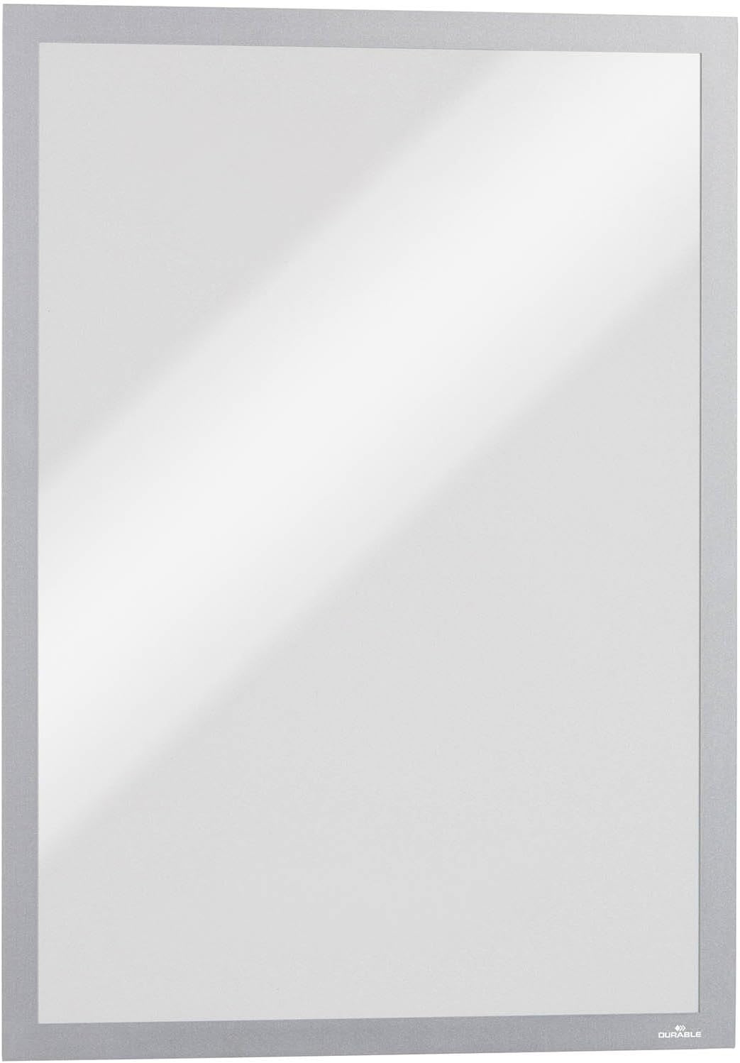Durable Info-Rahmen Duraframe Magnetic (A3, Magnetrahmen für metallische Oberflächen) 5 Stück, silbe