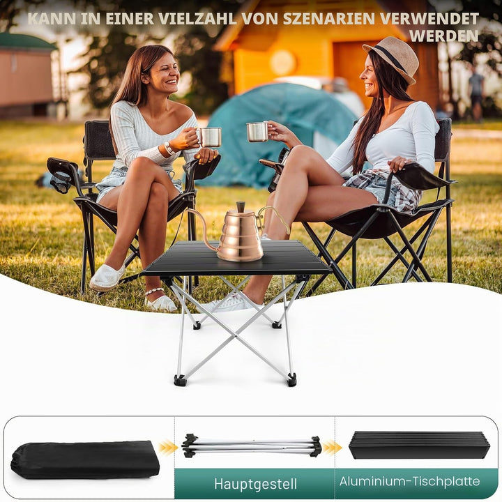 Aluminium Camping Tisch Klappbar Tisch, Wasserdicht, Rostfest, Korrosionsschutz, für Picknick Garten
