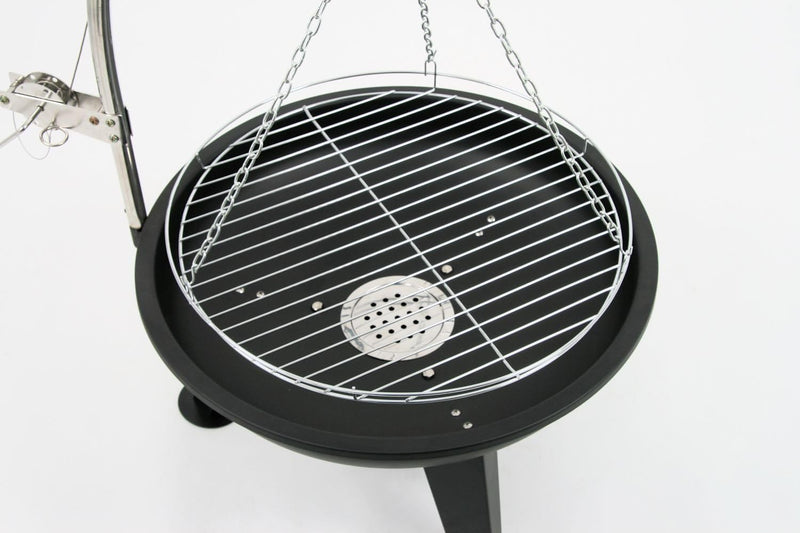 BBQ-Toro Schwenkgrill Ø 64 cm | Holzkohlegrill mit Feuerschale | Dreibein für Gulaschkessel | Grillr