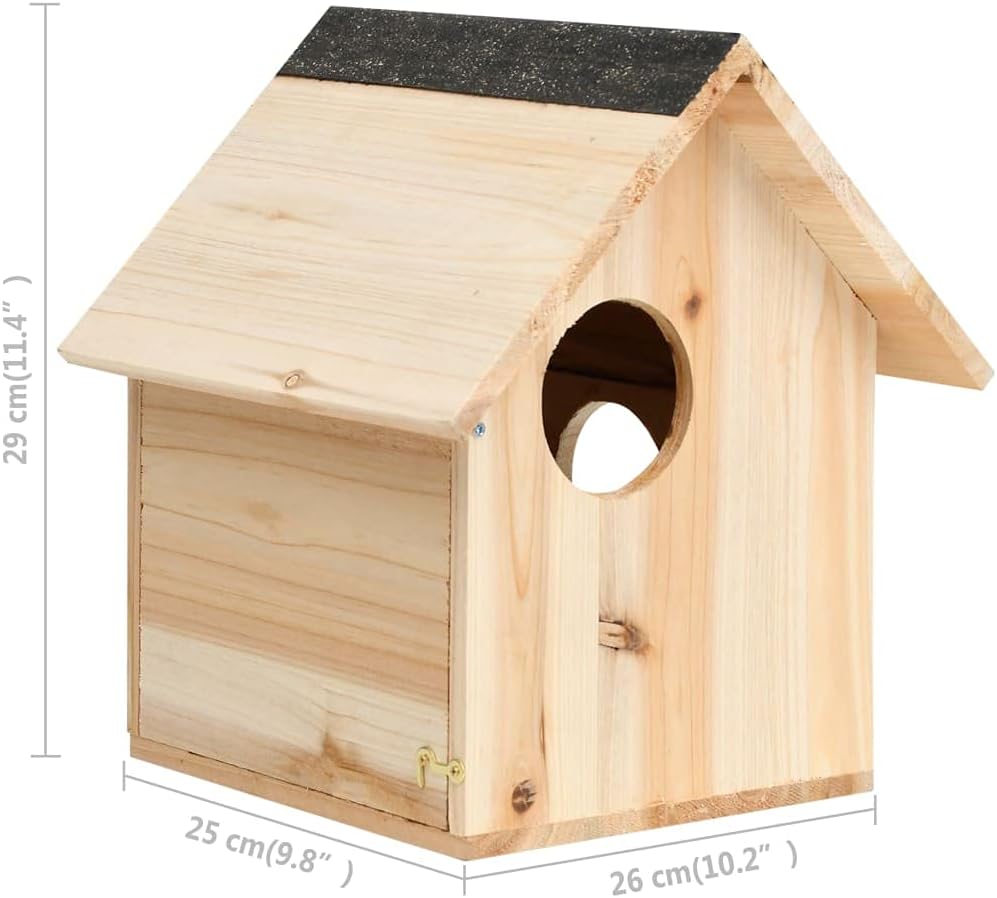 TEWTX7 Eichhörnchenhaus mit Dach und DREI Einstiegslöchern Tanne Massivholz Eichhörnchen Nistkasten