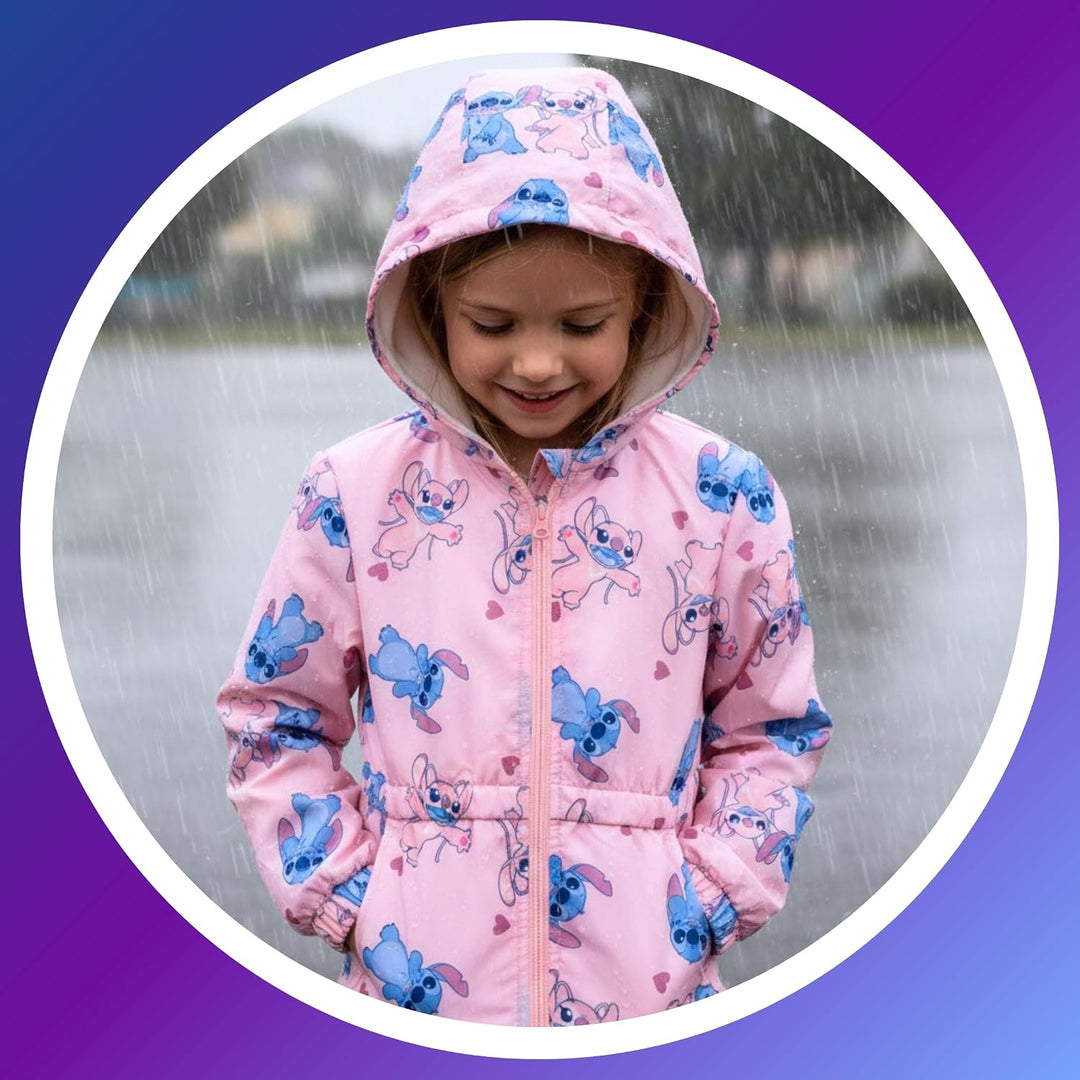 Disney Stitch Mädchen Jacke, Klassisches Sweatshirt Weiches Material, 3D Kapuzenjacke für Mädchen, G