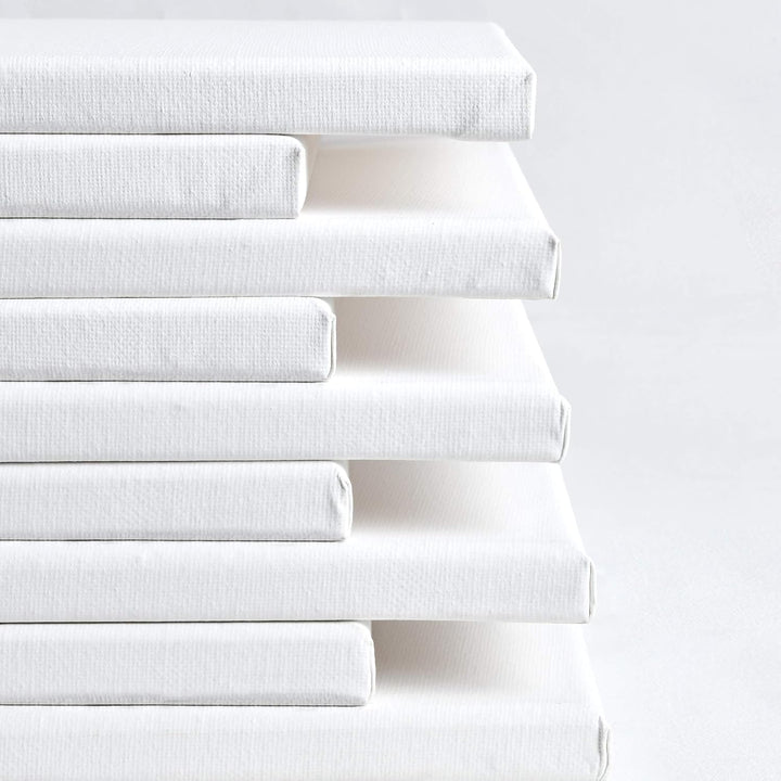 Artina FSC® Keilrahmen 10er Set Akademie 10x10 cm – Leinwand Set Maltuch aus 100% Baumwolle Leinwänd