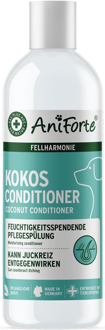 AniForte Fellharmonie Conditioner für Hunde 200ml - Spülung für Hunde mit Kokosöl & Aloe Vera, für L