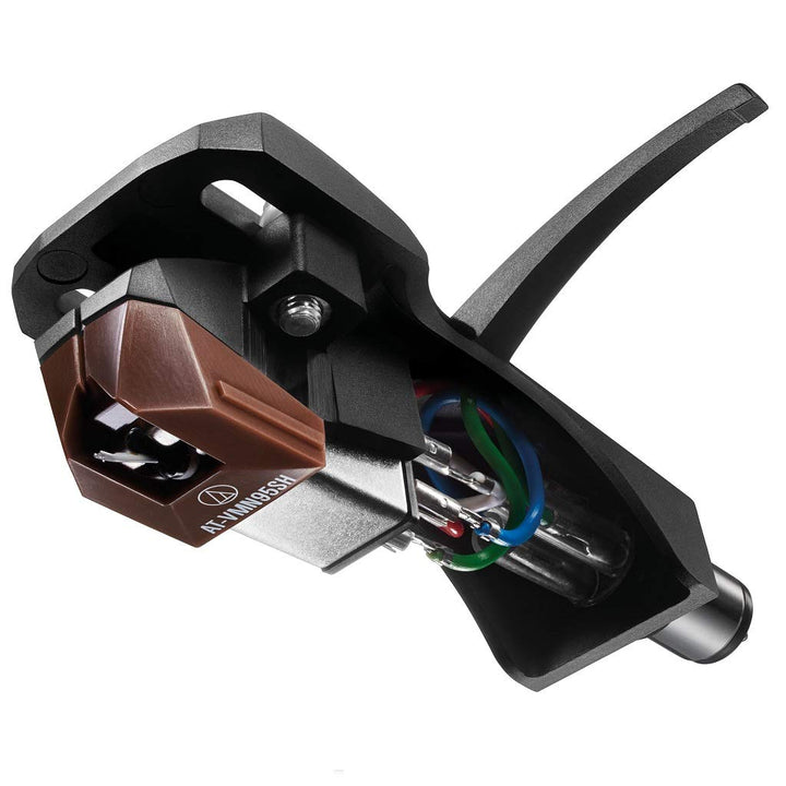 Audio Technica AT-VM95SH/H Headshell/Dual Moving Magnet Cartridge Combo Kit (schwarz/braun)