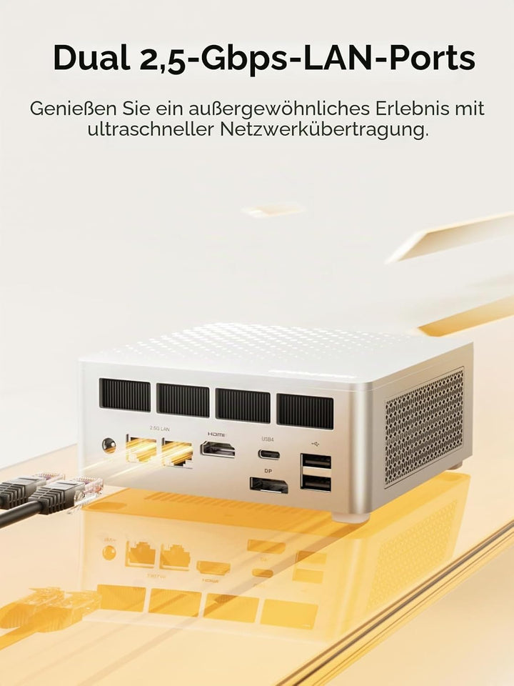 MINIS FORUM M1 Plus Mini-PC, Intel Core i5-12600H (12C/16T, 4,5 GHz), 16 GB DDR5-RAM, 512 GB SSD, Tr