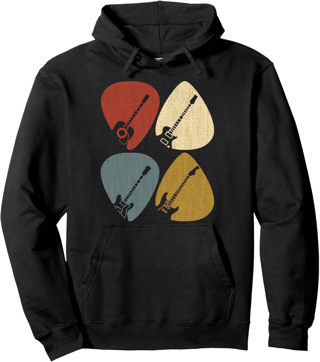 Gitarren-Auswahl-Geschenk für Gitarristen Retro Vintag Pullover Hoodie