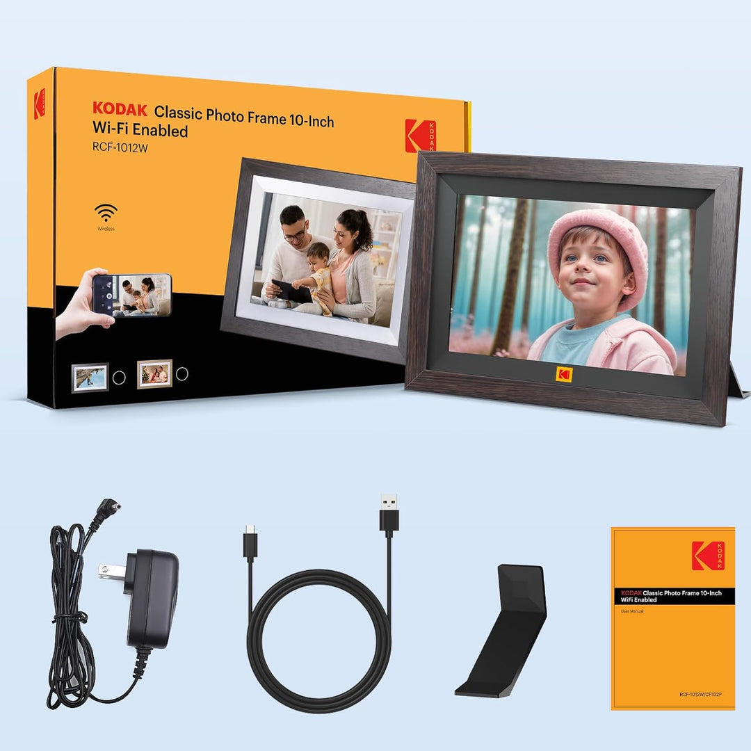 KODAK 10,1 Zoll WiFi Digitaler Bilderrahmen, 1280x800 HD IPS Touchscreen Smarter Bilderrahmen WLAN,