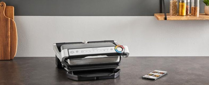 Tefal OptiGrill+ GC718D10 Smart Grill, 6 Programme, Kochanzeige, Dickenmessung, Tropfwanne