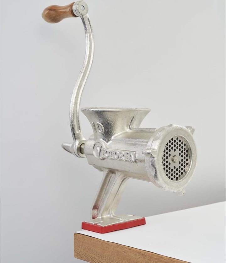 Victoria Manueller Fleischwolf, Wurstfüller, Wurst, Chorizo, Wurstwolf, Gusseisen, Grösse 10, Fleisc