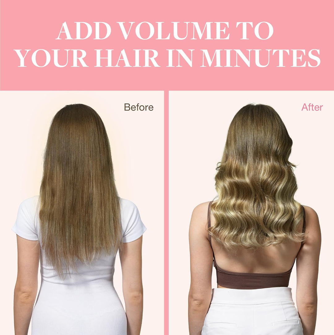 GOO GOO Clip in Extensions Echthaar, Echthaar Extensions Clip, 30cm 85g 7pcs, Clip In Haarverlängeru
