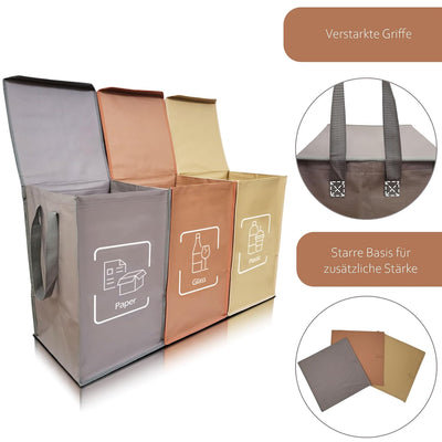 NYIKA Recycling System - Altglas Sammelbehälter - Pfandflaschen Aufbewahrung - Leergut Sammelbehälte