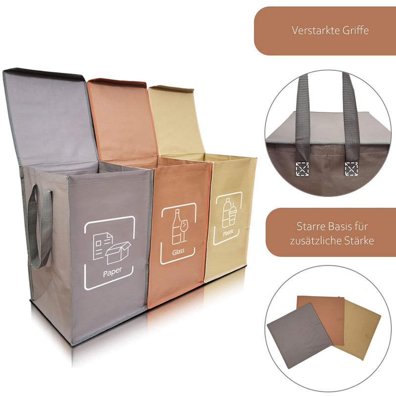 NYIKA Recycling System - Altglas Sammelbehälter - Pfandflaschen Aufbewahrung - Leergut Sammelbehälte