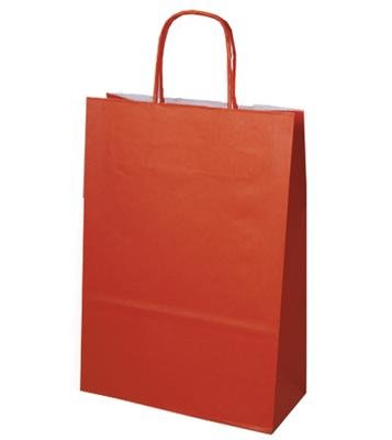 300 Papiertragetaschen mit gedrehter Papierkordel 18+8x22cm Tragetaschen Beutel Tüten (orange), Oran