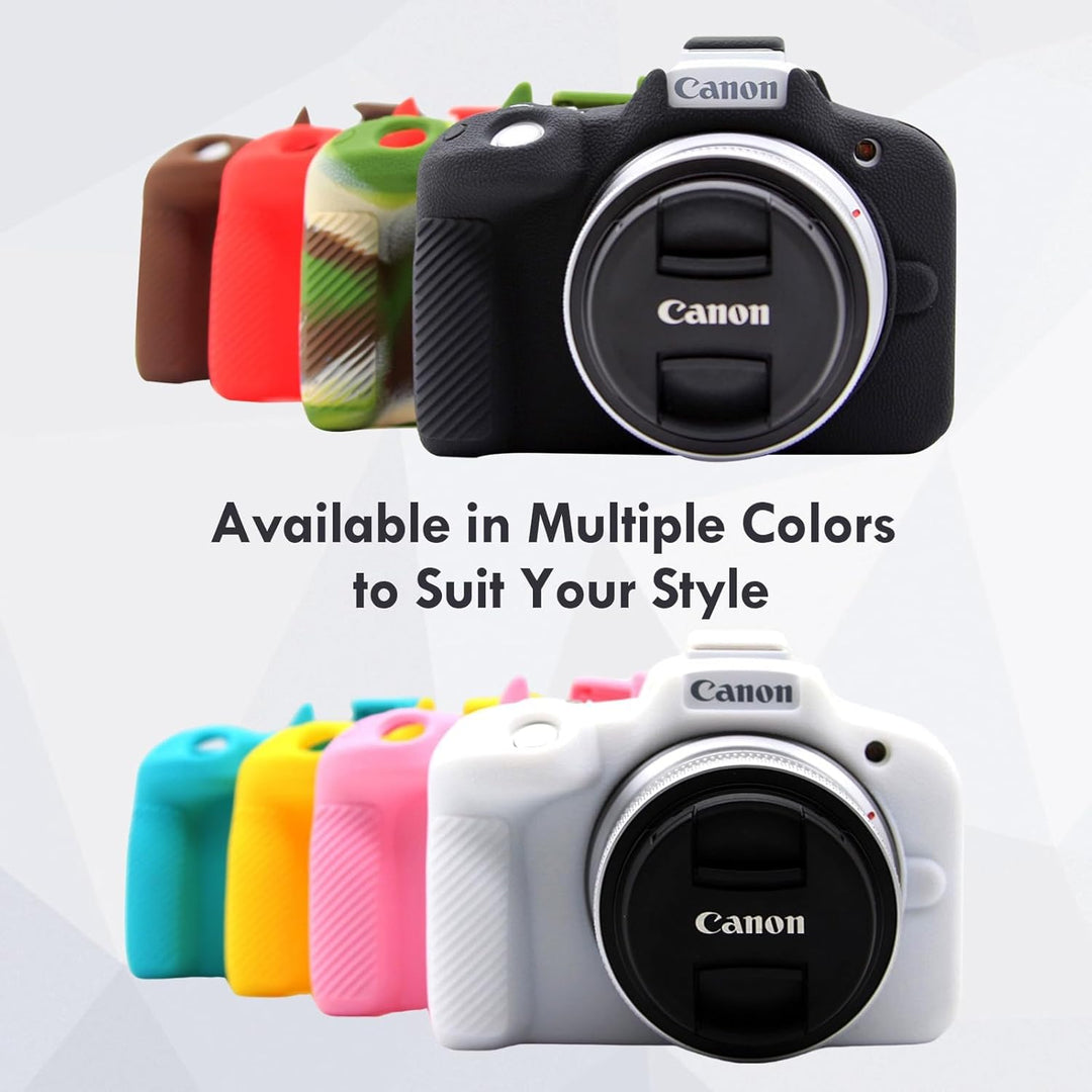 Rieibi EOS R50 Hülle, Frosted Silikon Schutzhülle für Canon EOS R50 EOSR50 Kamera, Leichte EOS R50 K