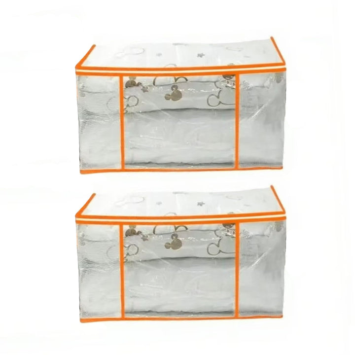 2 Pack Clear Moving Bags Clothing Storage Bag Heavy Duty Moving Totes Packing Bags Transparent Handl