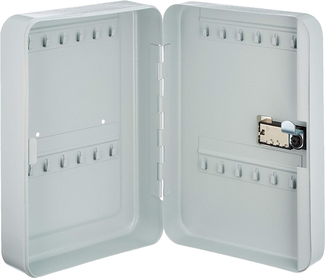 Wedo 10242437 Schlüsselschrank für 24 Schlüssel, 18,6 x 9,4 x 25 cm, Hellgrau & Schlüsselanhänger, 3