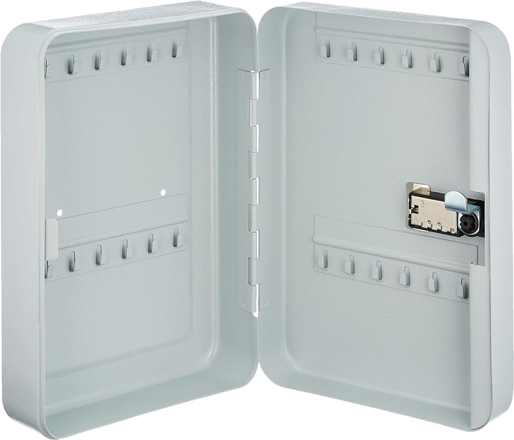 Wedo 10242437 Schlüsselschrank für 24 Schlüssel, 18,6 x 9,4 x 25 cm, Hellgrau & Schlüsselanhänger, 3