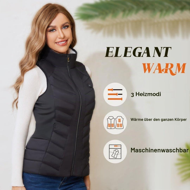 Vofuoti Beheizbare Weste Damen mit 10000 mAh Powerbank,Weihnachten Geschenk für frauen,Slim fit Wärm