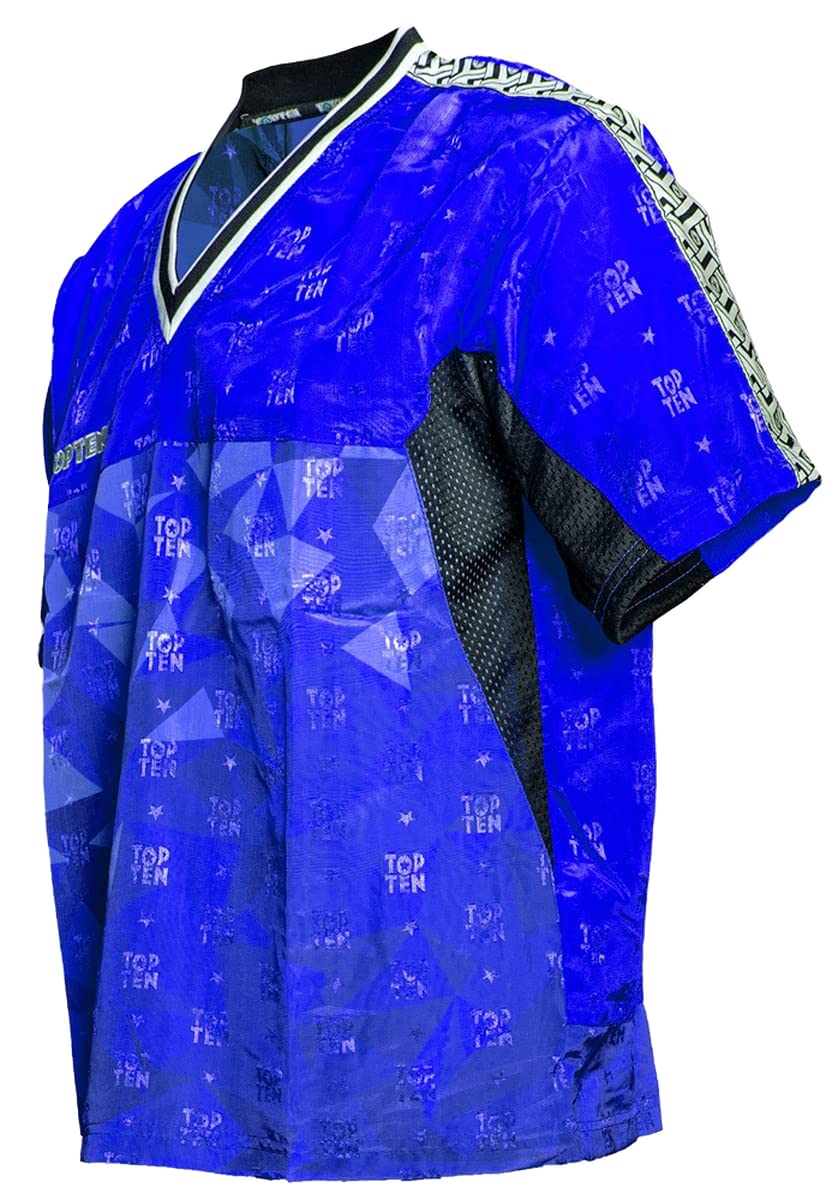 T-Shirt mit V-Ausschnitt zum Kickboxen „Kickboxjacke Prism“ Blau S, Blau S