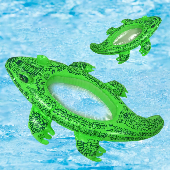 Balakaka Aufblasbare Pool-Schwimmer 62x40x11cm, Cartoon Krokodil Designs Aufblasbare Pool Flösse Tra