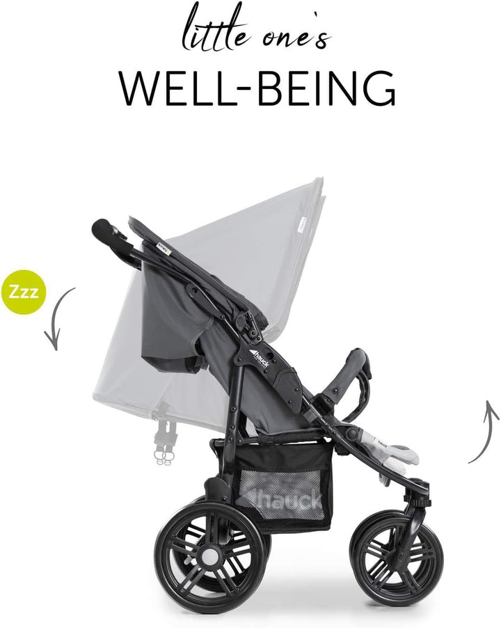 Hauck Geschwister Kinderwagen Roadster Duo SLX / 2 Kinder / Zwillinge / XL Räder / mit Liegeposition