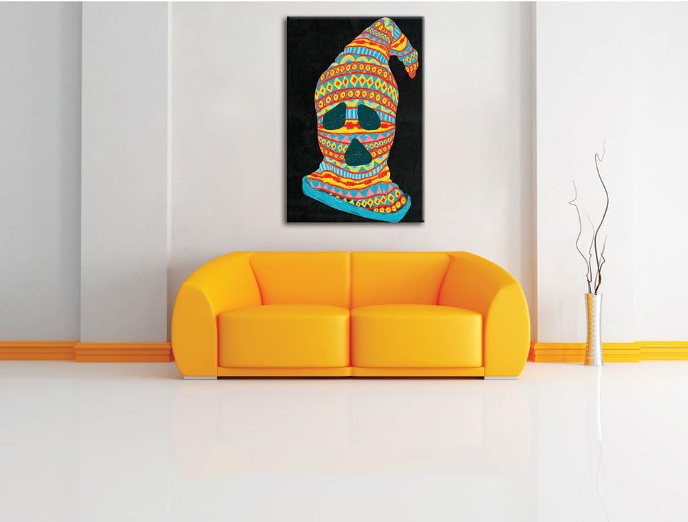 Dark Ghost thief black Bild auf Leinwand, XXL riesige Bilder fertig gerahmt mit Keilrahmen, Kunstdru