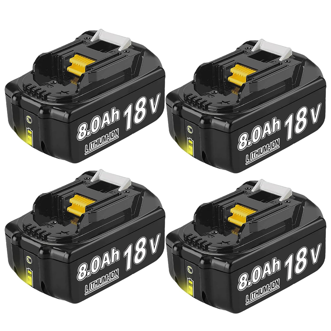 4 Stück 8000mAh Li-ion Akku Ersatzakku für makita 18V 8,0Ah Akku BL1850 BL1850B BL1830 BL1860B BL184