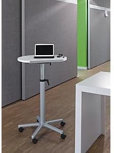MAUL | Stehpult | ergonomisch | BxT 600 x 520 mm | höhenverstellbar | Weiss | flexibles Arbeiten im