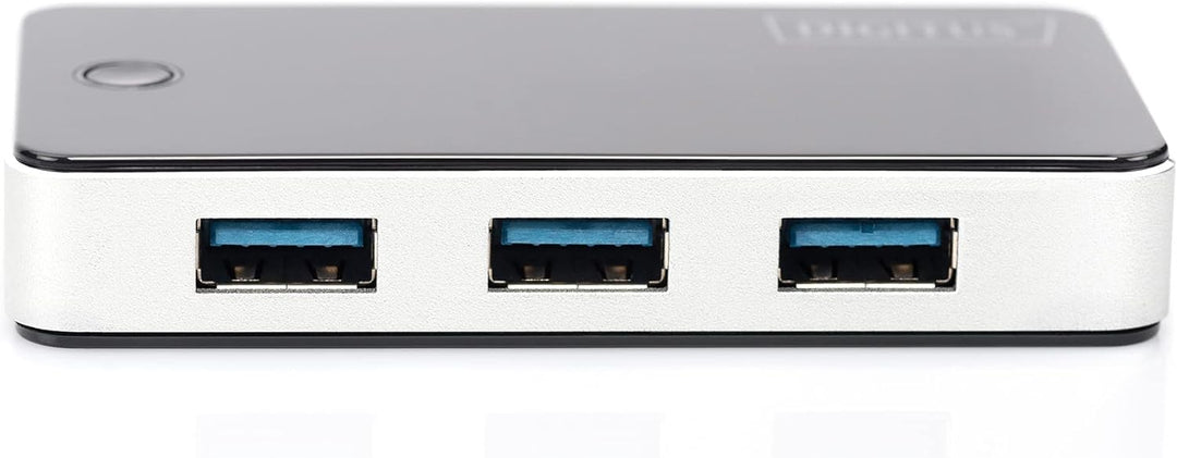 DIGITUS USB-Hub - 4 Ports - Super-Speed USB 3.0 - 5 GBit/s - Plug&Play - Anschluss-Kabel 66 cm - Sch