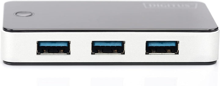 DIGITUS USB-Hub - 4 Ports - Super-Speed USB 3.0 - 5 GBit/s - Plug&Play - Anschluss-Kabel 66 cm - Sch