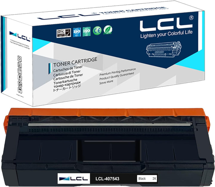 LCL Remanufactured Tonerkartusche 407543 sp c250 sp c250dn sp c250sf SP C261SFNW (1Schwarz) Ersatz f