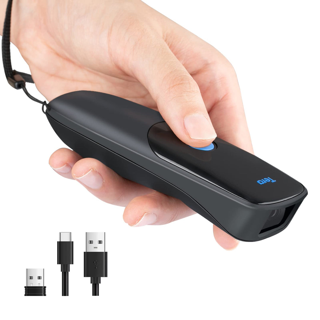 Tera Pro Series 2D QR 3-in-1 Portable Mini Barcode Scanner Bluetooth & USB Cable & 2.4G Wireless wit