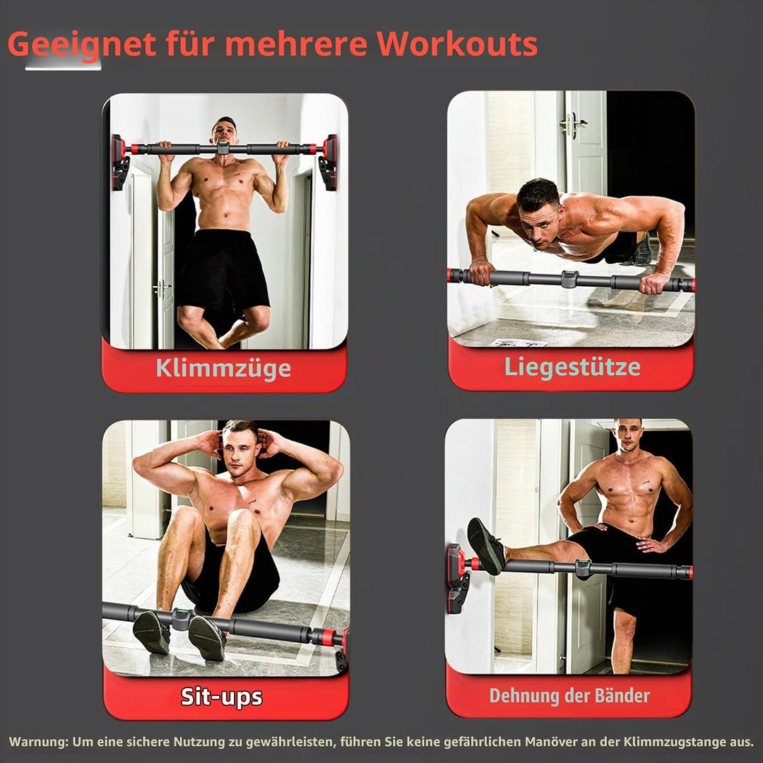 Kapler Klimmzugstange Türrahmen ohne Schrauben Verstellbar: 70-130 cm mit 360° Verriegelung &amp; 200kg
