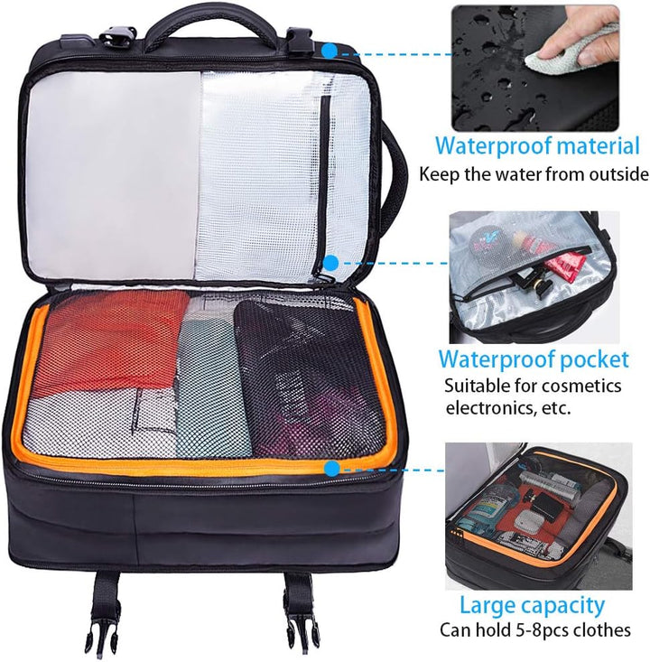 BANGE Reiserucksack, Handgepäck Rucksack Strapazierfähige Convertible Duffle Bag Fit für 17,3-Zoll-L