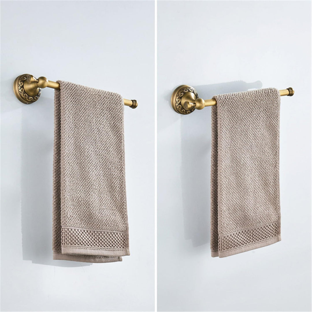 Flybath Handtuchhalter Antik Messing Vintage Exquisite Muster Carving Hanger Open Handtuchring für B