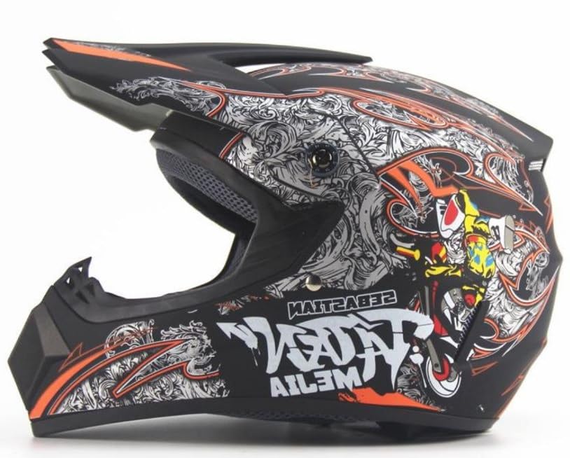 Kinder Crosshelm Mejia – Motorradhelm für Kinder, ABS-Schale, robuster Kinderhelm für Downhill, Quad