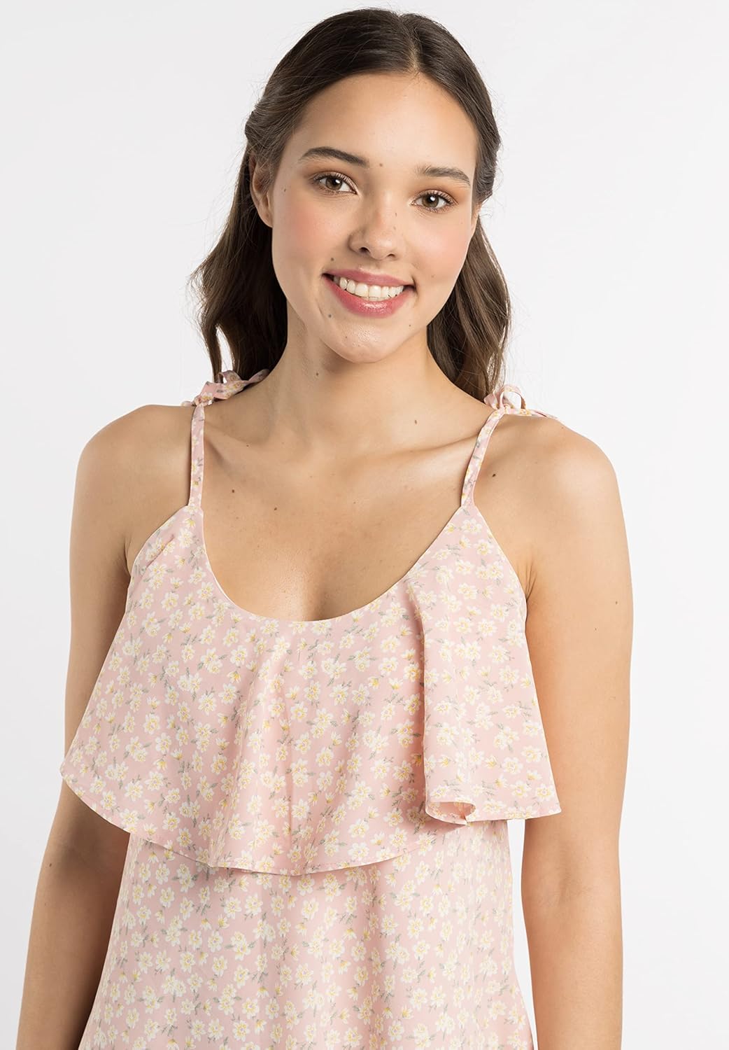 myMo Damen Nolie Kleid mit Volant XS Rosa, XS Rosa